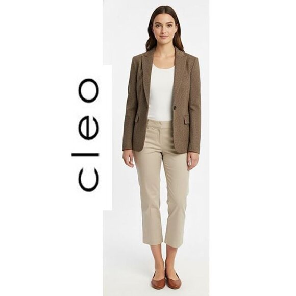 CLEO - Beige cropped dress pants - beautiful neutral colour! - Picture 1 of 7